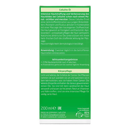 Vereda White Birch Cellulite Oil 200 ml Parallel Import Goods